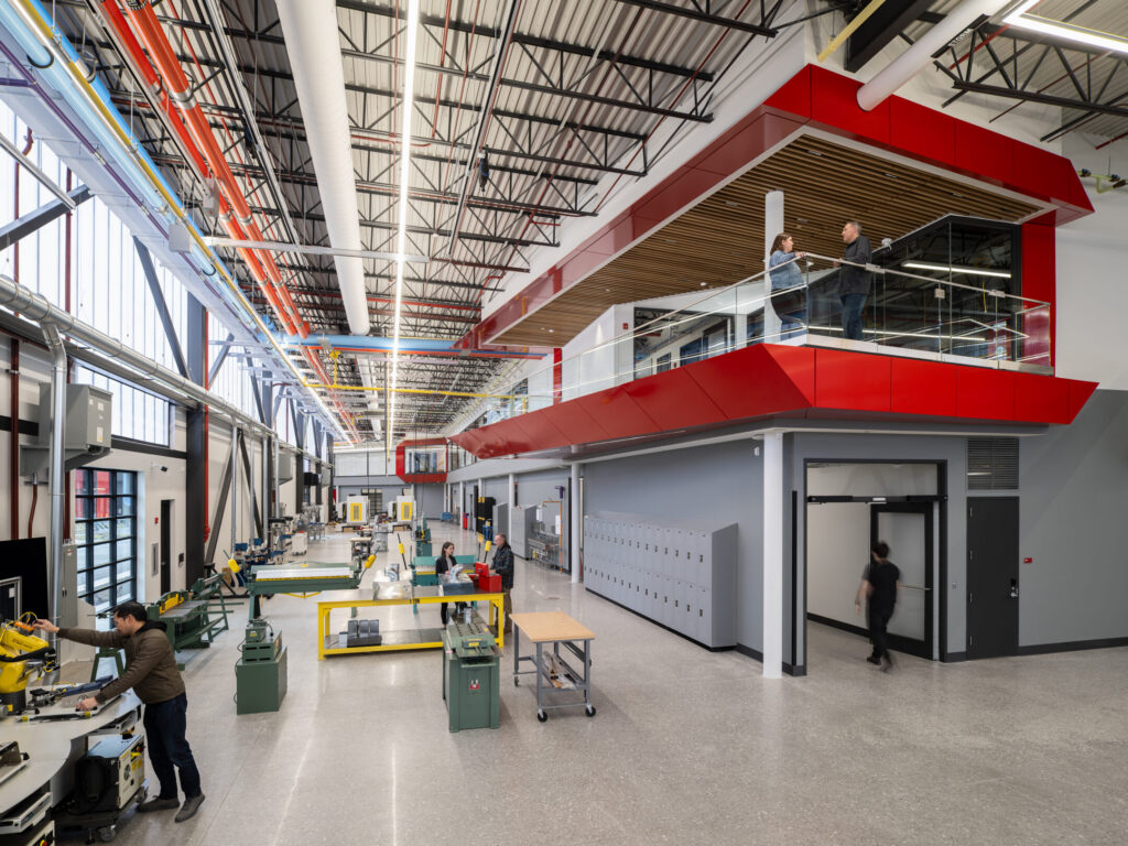 Interior view of the St. Charles Community College Regional Workforce Innovation Center Manufacturing Lab Space