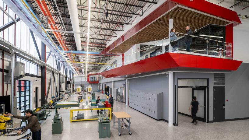 Interior view of the St. Charles Community College Regional Workforce Innovation Center Manufacturing Lab Space