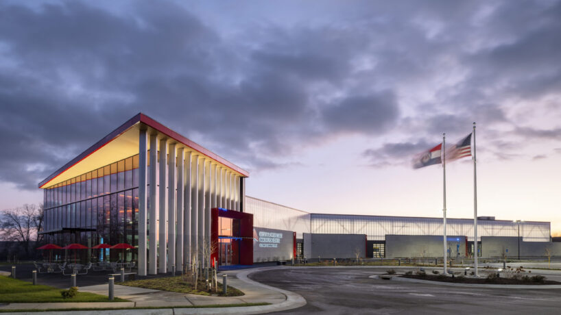 Exterior view of the St. Charles Community College Regional Workforce Innovation Center