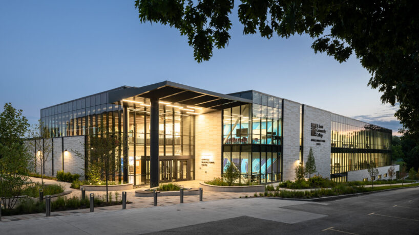 Exterior view of the north east entrance to STLCC's AMC