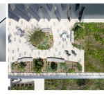 Exterior aerial drone image of STLCC AMC's green space