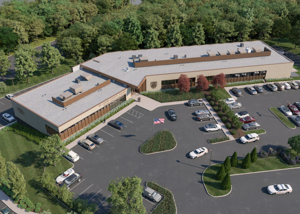 Conceptual rendering of the St. Louis County Precinct 2 front bird's eye view