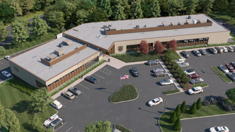 Conceptual rendering of the St. Louis County Precinct 2 front bird's eye view