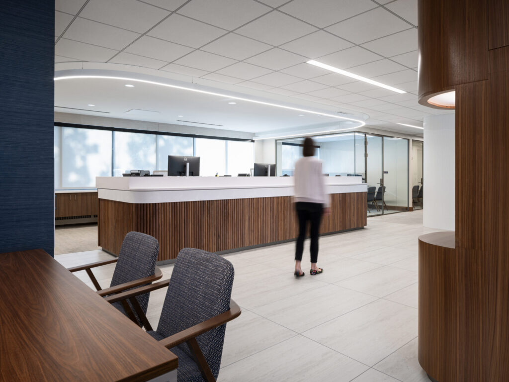 Enterprise Bank branch welcome desk