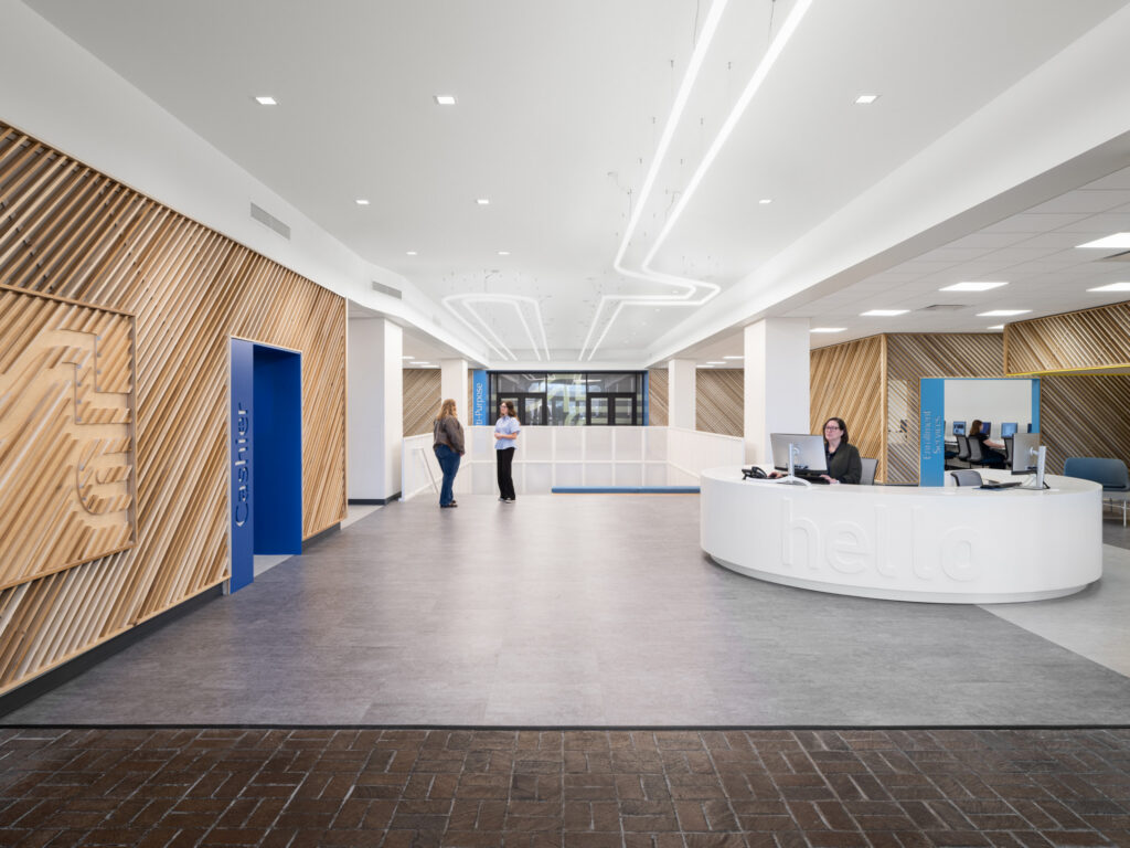 Interior view of the STLCC Florissant Valley Student Center lobby