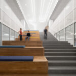 Interior view of the STLCC Florissant Valley Student Center from bottom looking up