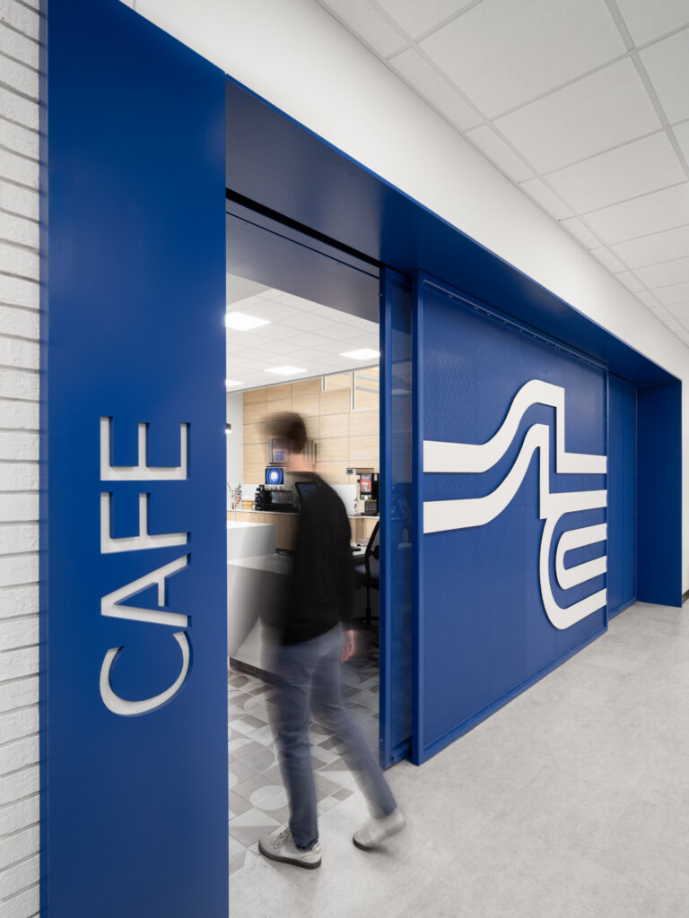 Interior view of the STLCC Florissant Valley Student Center cafe entrance
