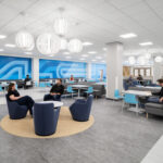 Interior view of the STLCC Florissant Valley Student Center Cafe dining area