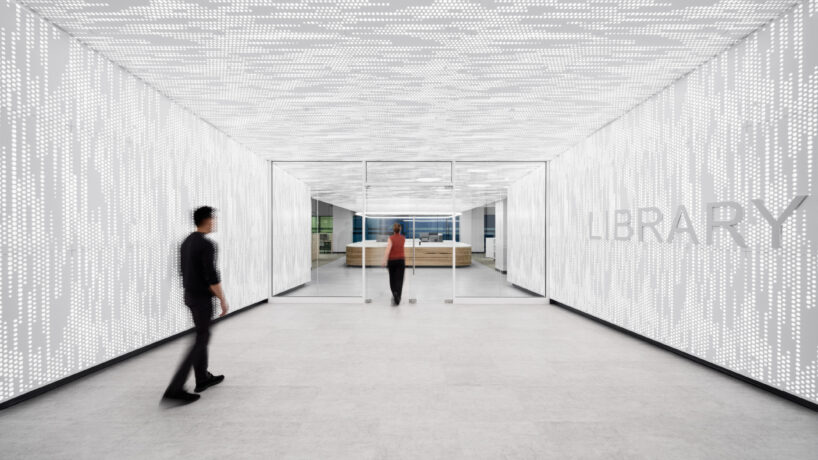 Interior view of the STLCC Florissant Valley Library entry