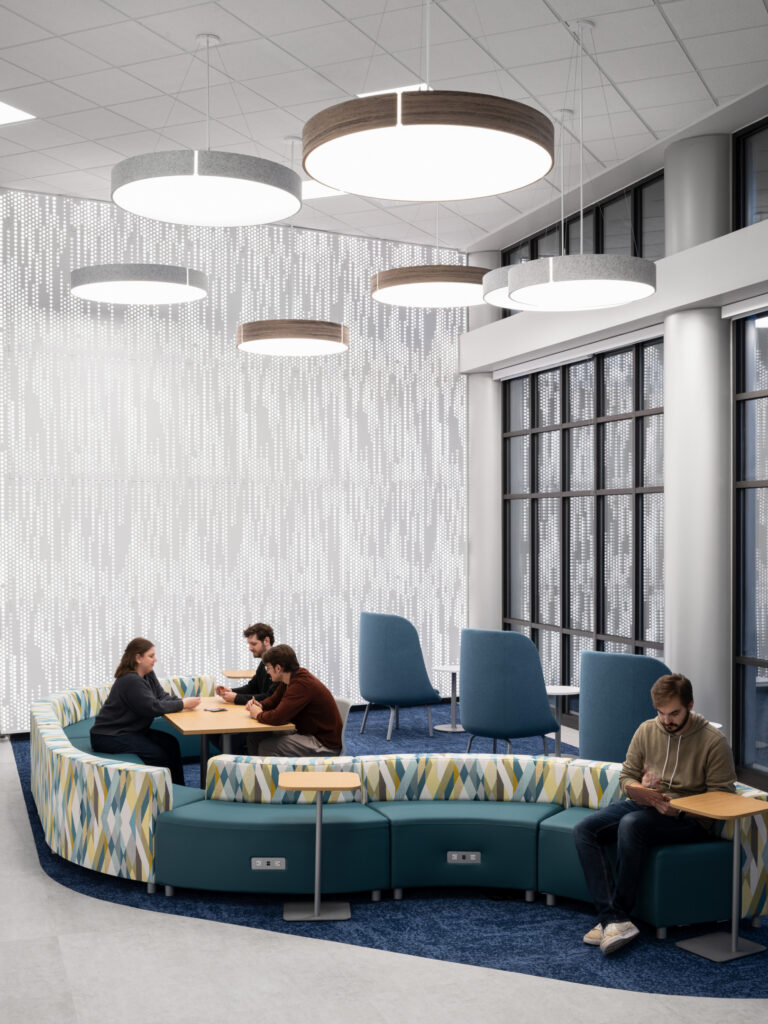 Interior view of the STLCC Florissant Valley Library entry lobby