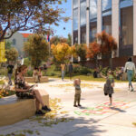 Exterior rendering of the St. Charles City Centre Complex Pocket Park