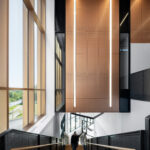 Interior view of the St. Louis County Precinct 2 lobby stairs