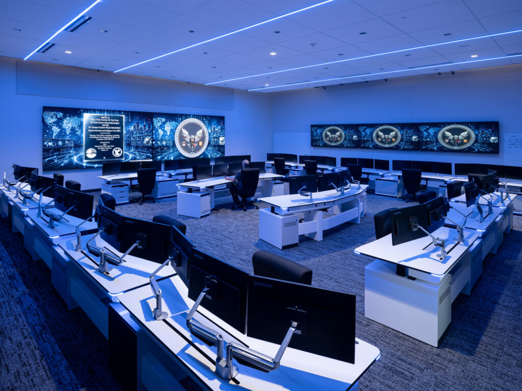 Interior view of the St. Louis County Precinct 2 mission critical area