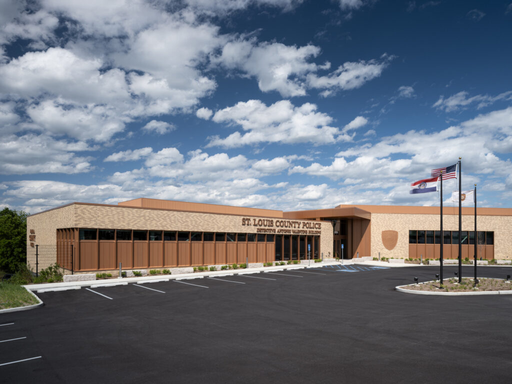 Exterior view of the St. Louis County Precinct 2 building front