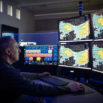 Detail interior view of the Lincoln County 911 EOC dispatch console